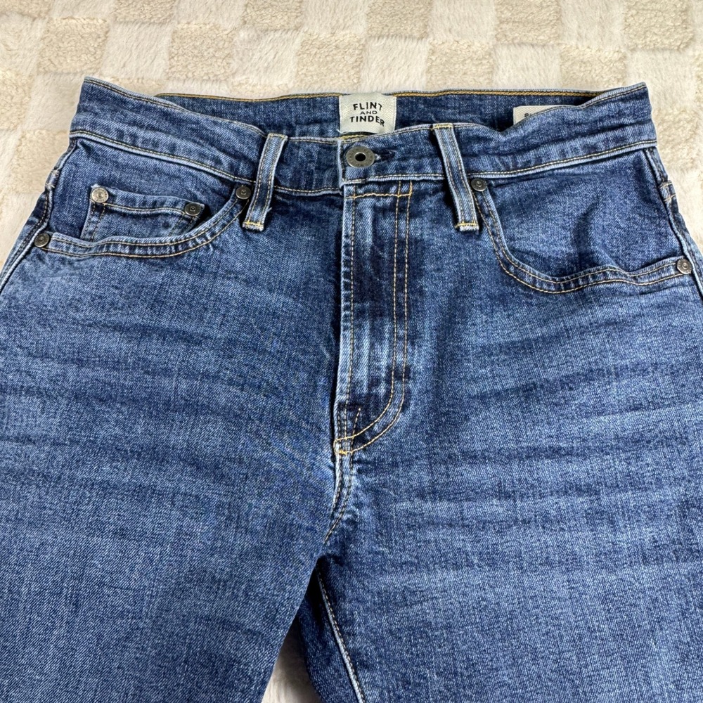 Flint and Tinder Straight Fit Jeans Mens Blue Denim Casual Everyday 28X30 - Picture 4 of 11